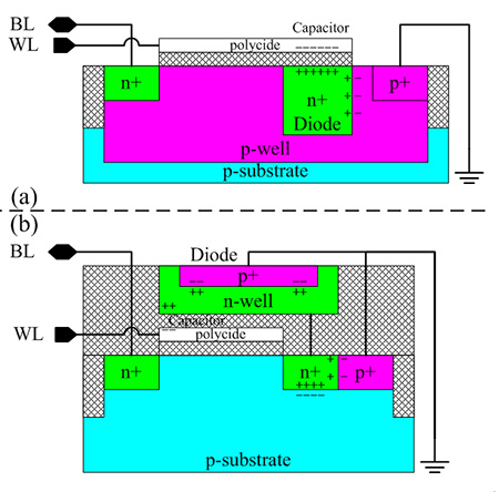 圖1 Physical structure of 1T1D DRAM cell